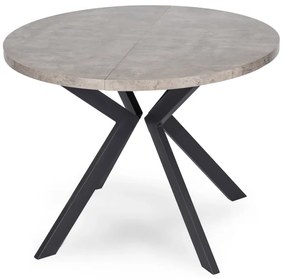 JAKS Masă rotundă extensibilă 90 - 190 cm beton Lugo