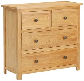 vidaXL Dulap cu sertare, 80 x 35 x 75 cm, lemn masiv stejar