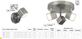 Aplica LED moderna cu spot directionabil Quad 4231SS SRT