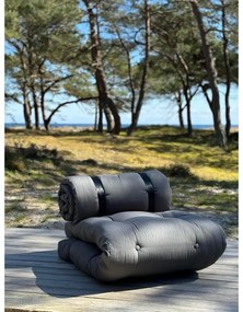 Fotoliu extensibil adecvat pentru exterior Karup Design Design OUT™ Buckle Up Dark Grey, gri închis