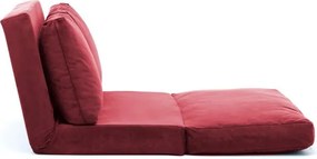 Canapea burgundy extensibilă 120 cm Taida – Balcab Home