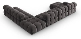 Canapea gri închis cu tapițerie din catifea 379 cm Bellis – Micadoni Home