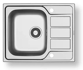 Pyramis ATHENA chiuvetă bucătărie 62x50 cm satin, cod 100187101