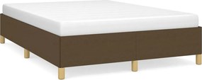 vidaXL Cadru de pat fără saltea, maro închis, 140x200 cm, textil