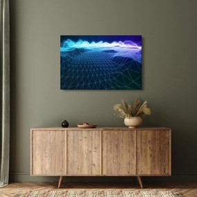 Tablou - Munți în model de calculator (90x60 cm)