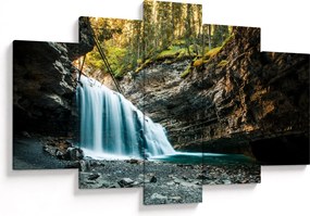 Tablou cu cascada de pădure (150x105 cm)