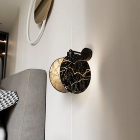 Lampă de perete MOTIF 1xE27/15W/230V negru/auriu