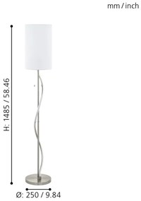Eglo 98309 - Lampă LED de podea ESPARTAL 1xE27/60W/230V + LED/11,8W