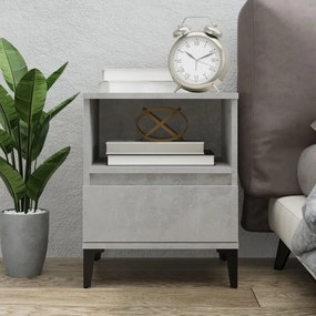 821818 vidaXL Noptiere, gri beton, 40x35x50 cm