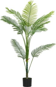 HOMCOM Palmă Artificială Areca înaltă de 150 cm, Plantă Falsă Realistă pentru Interioare cu Vas, Decorațiune pentru Casă și Birou, Verde | Aosom Romania