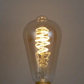 Set 5 becuri Bec LED inteligent E27 reglabil ST64 chihlimbar 4.9W 320lm 2500K