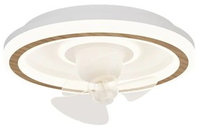 Plafonieră albă LED cu control prin telecomandă/cu ventilator Alan Move – SULION