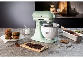 Mixer planetar KitchenAid Artisan Elegance 5KSM125EPT, 300W, 4.8 l, Actionare directa, 10 viteze, Verde deschis