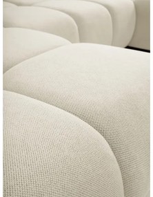 Colțar extensibil tapițat ALMADA, în formă de U, cu spațiu de depozitare, bej