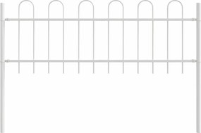 vidaXL Gard de Grădină Alb 1,7 x 0,6 m Oțel acoperit cu pulbere
