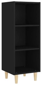 812376 vidaXL Servantă, negru, 34,5x32,5x90 cm, lemn compozit