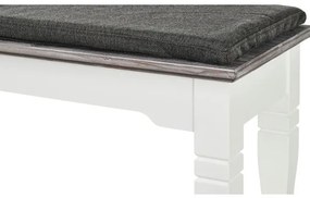Banca Cabana Cu Perna Inclusa, Alb Si Antracite, 160 Cm