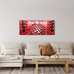 Tablou cu abstracți din butoane (120x50 cm)