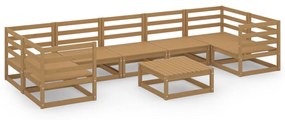 3076257 vidaXL Set mobilier de grădină, 8 piese, lemn masiv de pin