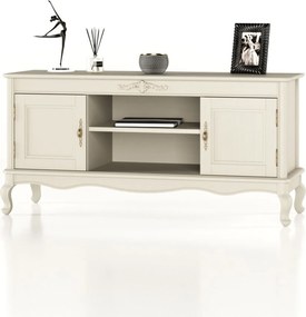 Bufet lemn masiv Seraphia 2 Uși, 140 × 46 × 68 cm - Vanilla