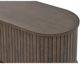Comodă TV maro cu aspect de lemn de stejar 180x56x40 cm Meta – Unique Furniture