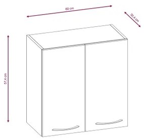 Mobilă de bucătărie VALERIA 240 cm, stejar sonoma/maro