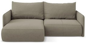 Colțar bej extensibil/cu spațiu de depozitare (cu colț pe partea stângă) Nanea – Makamii