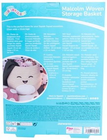 Coș de jucării pentru copii bej din material textil ø 23x22 cm Fizz Malcolm – SQUISHMALLOWS