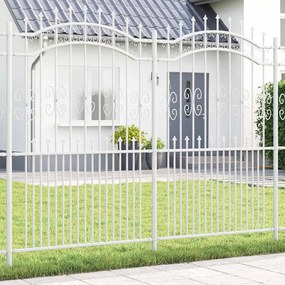 vidaXL Gard de Grădină Alb 240 x 215 cm Oțel vopsit în pulbere