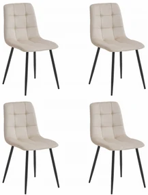 Set 4 Scaune Bucatarie/Dining Jacob Bej Catifea