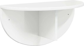 vidaXL Raft de perete Alb lucios 48 x 24 x 24 cm Lemn compozit