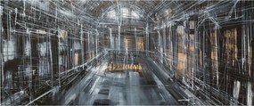 Tablou cu u interiorul clădirii vechi (120x50 cm)