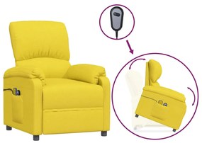 3129500 vidaXL Fotoliu de masaj cu ridicare, galben deschis, textil