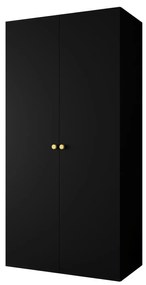 Dulap de haine 100 cm Parna 1 (Negru + Auriu). 1125862