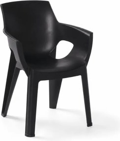 Scaun de gradina pentru dining IVY, neagra
