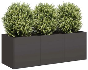 vidaXL Jardinier negru 120x40x40 cm Oțel laminat la rece
