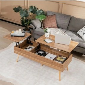 Măsuță de cafea cu 2 compartimente ascunse