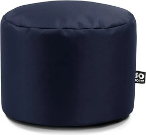 Fotoliu puf pentru copii albastru închis cu tapițerie din imitație de piele Dot M – So Soft?