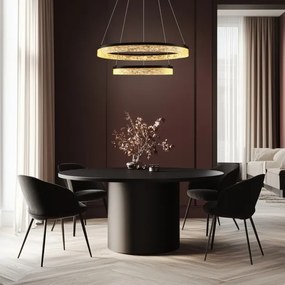 Lustră LED suspendată pe cablu FROZI, 38W, 230V, Ø 60 cm, negru