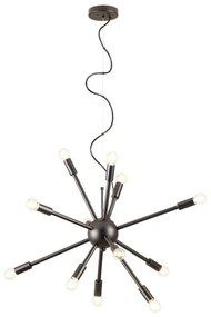 Redo 01-2934 - Candelabru suspendat pe cablu STELLAR, 12x E14, max. 25W/bec, 230V, negru