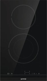 Plita vitroceramica incorporabila Gorenje ECT322BCSC, 2900 W, 9 trepte, 2 zone, StopGo, StayWarm, Blocare pentru copii, Negru