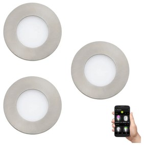 Eglo 900111 - Set cu 3 aplice LED reglabile pentru baie FUEVA-Z 2,8W/230V IP44