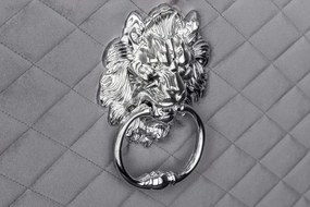 Banca de bar stil baroc Castle Deluxe 165cm, gri