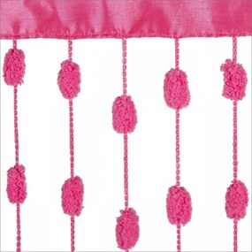 Perdea tip snur Little Balls, Bizzotto, 140x280 cm, fucsia