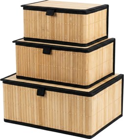 Set de coșuri închise de trei dimensiuni TILVA, negru