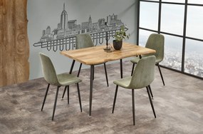Masa Larson stejar natur/negru - L120xl80xh77 cm