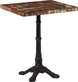 vidaXL Masă de bistro, 60 x 60 x 76 cm, lemn masiv reciclat