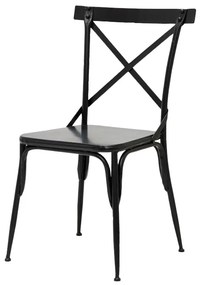 Scaun exterior negru din metal Alto