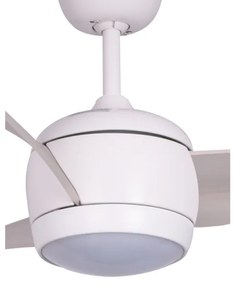 Ventilator LED de tavan Lucci air 512911 AIRFUSION LED/20W/230V lemn/alb + telecomandă