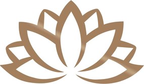 Decoratiune perete LOTUS FLOWER 2, bej, metal, 60x35 cm